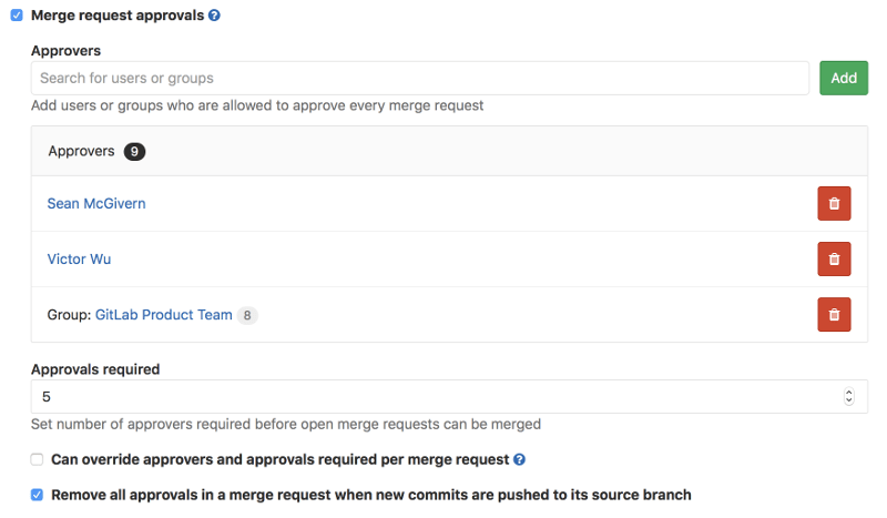 Merge Request Approvals Merge Requests Project User Help
